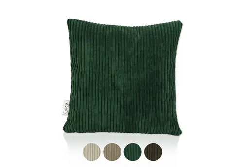 Lycce Dekokissen Kissenbezug aus trendigem Cordstoff (40x40cm), grün