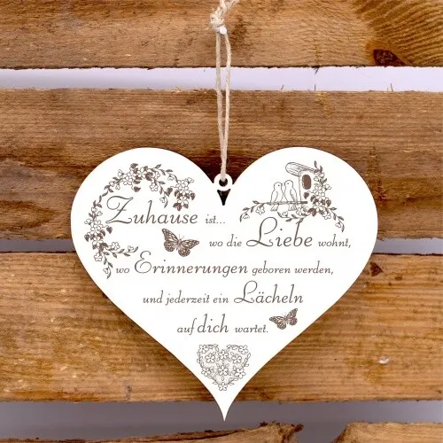 Produktbild Herz Schild Zuhause Spruch Einweihungsfeier