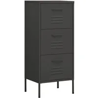 vidaXL Lagerschrank Anthrazit 42,5x35x101,5 cm Stahl - Büroschränke – Robuster Lagerschrank aus Stahl mit kugelgelagerten Schubladen für sanftes Öffnen und Schließen, ideal zur Organisation kleiner Gegenstände.