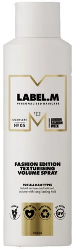 Label.M Fashion Edition Texturising Volume Spray 200 ml - Volumenspray für voluminöses und texturiertes Haar, ideal für feines Haar - langanhaltendes Ergebnis ohne Beschweren!