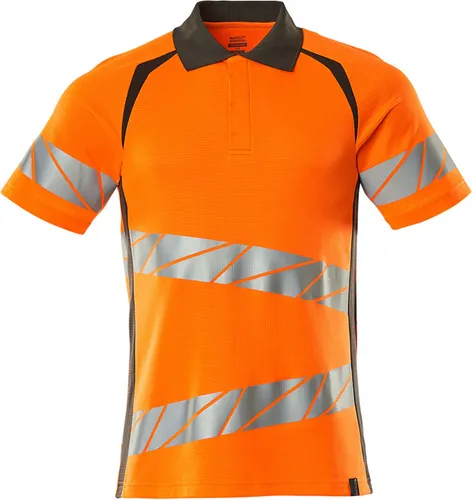 MASCOT® Polo-Shirt ACCELERATE SAFE - Hi-Vis Orange/Dunkelanthrazit, Größe M - Arbeits- & Schutzkleidung, zertifiziert für 50 Wäschen, hohe Sichtbarkeit und moderne Passform für optimale Bewegungsfreiheit und Komfort.