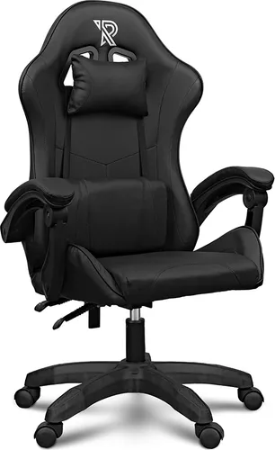 Ranqer Apollo Gaming Stuhl - Ergonomischer Bürostuhl mit Kopfstütze und Lendenkissen - Bürostühle: Hochwertiger Gaming-Stuhl mit verstellbarer Rückenlehne 90-135° für stundenlangen Komfort und Unterstützung beim Spielen oder Arbeiten.