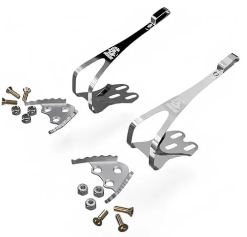 LOEVELOSI Pedalkäfig Edelstahl Pedalhaken 3-Loch Haken passend für Shimano 600 AX PD6300, 600 PD-6207, 600 Tricolor, Dura-Ace PD-7400, PD-A550 sowie 105 Aero PD-1050 Pedale