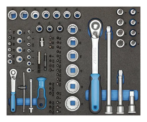 Gedore Werkzeugsortiment 147-teilig - 2955997 - Systemeinlagen-Sätze, umfangreiches Set mit 147 hochwertigen Werkzeugen für professionelle Anwendungen und höchste Präzision.