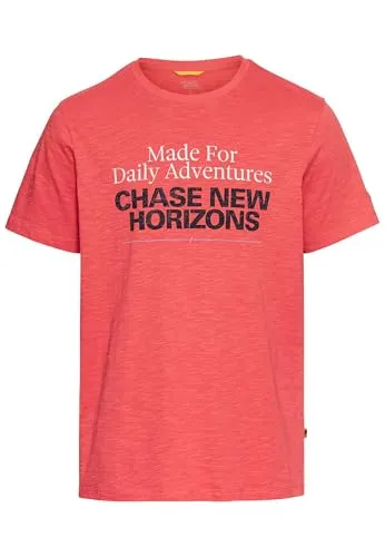 camel active T-Shirt aus Organic Cotton in Rot XXXL - Herren-Shirt aus 100% Organic Cotton, ideal für umweltbewusste Mode. Bequem im Regular Fit und mit minimalistischem Print für einen lässigen Freizeitlook.