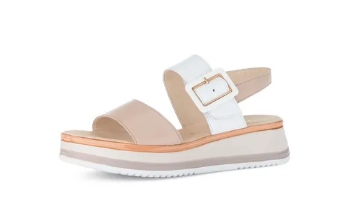 Gabor Damen Sandaletten - Bequeme Sommerschuhe in Moderater Mehrweite (G) - Wanderschuhe: Flache Sandaletten aus Lack mit Klettverschluss, ideal für komfortable Sommerausflüge und perfekt für breite Füße.