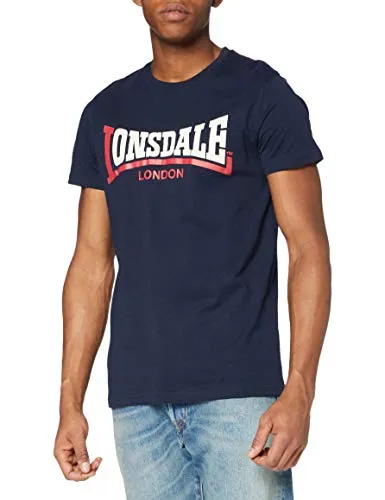 Lonsdale Herren Langarmshirt T-shirt Trägerhemd Two Tone blau (marineblau) X-Large