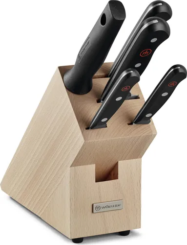 Wüsthof Gourmet Messerblock mit 5 Artikeln - Küchenmesser Set mit 5 hochwertigen Messern, ideal für professionelle und Hobbyköche, gefertigt in Deutschland für höchste Präzision und Langlebigkeit.