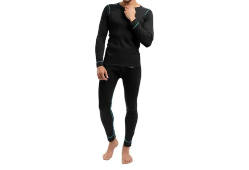 CFLEX Thermohose POLARDRY Herren Ski- & Thermowäsche Set - Hochwertige lange Thermo Unterwäsche für Herren in Blau und Schwarz, bietet optimale Wärme und Komfort bei kaltem Wetter, ideal für Ski und Outdoor-Aktivitäten.