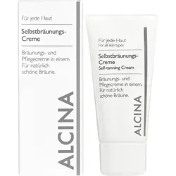 Alcina For All Skin Types Gesicht Selbstbräunungscreme 50 ml - Selbstbräuner für das Gesicht, verleiht eine natürliche, gleichmäßige Bräune ohne Sonnenbaden, pflegt die Haut und sorgt für Feuchtigkeit – ideal für strahlenden Teint jederzeit.