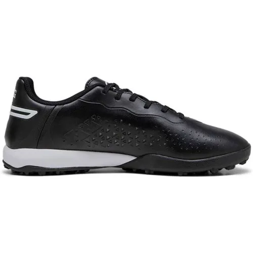 PUMA Unisex King Match Tt Fußballschuh, Schwarz Weiß, 41 EU - Fußballschuhe mit EVA-Zwischensohle, ideal für verschiedene Fußtypen, ausgestattet mit Gummilaufsohle für optimalen Grip auf dem Platz.