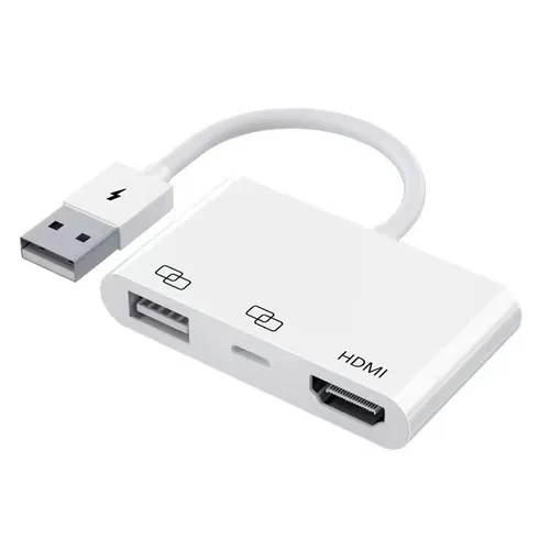 H74C USB 2.0 + USB Typ C auf HDMI Adapter - AV-Adapter für 1080P HDTV Mirroring, Plug and Play Installation, ideal für schnelle Verbindungen zwischen Geräten.