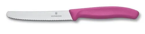 Victorinox Allzweckmesser mit Wellenschliff Swiss Classic, Pink