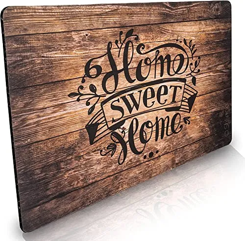 Fußmatte Innenbereich Fussmatte draussen Tür-Matte Fußmatte Home Sweet Home Spruch Schmutzfangmatte Eingangsbereich Stilingo Vorleger Matte Haustür 70 x 50 cm