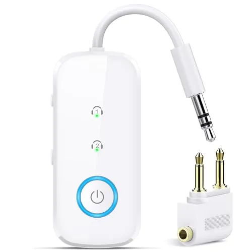 Bluetooth 5.4 Sender & Empfänger 2-in-1 – Kabelloser Audio Adapter für Flugzeug & TV