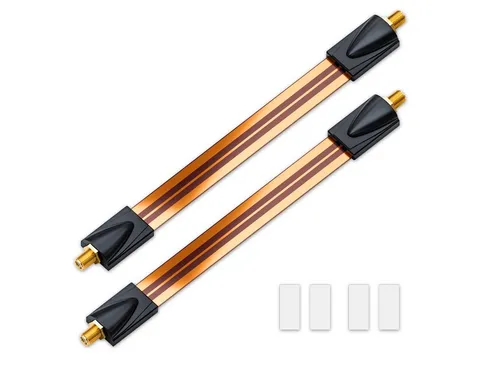 deleyCON deleyCON 2x Fensterdurchführungen SAT Kabel 17cm flexibel / 26cm SAT-Kabel