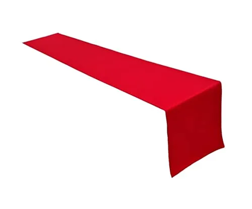 Lemos Home Hochwertiger Tischläufer Tischwäsche aus 100% Baumwolle Kollektion Konzept, Farbe & Größe wählbar (Tischläufer - 40x250cm, Rot)