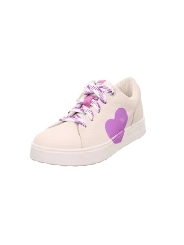 Superfit Mädchen Stella Sneaker, Weiß 1020, 35 EU - Sneaker mit herausnehmbarer Einlegesohle aus chromfreiem Leder, atmungsaktivem Textilfutter und praktischen Innenzipp für schnellen Einstieg – ideal für aktive Mädchen.