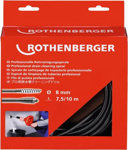 Rothenberger Spirale 8mm x 7,5m mit Werkzeugkupplung von Rothenberger