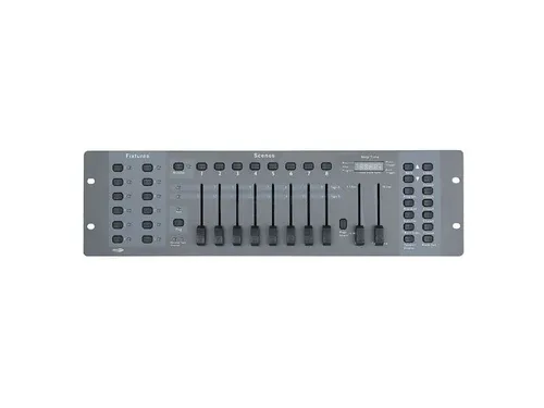 Showtec SM-8/2 16 Channel Lighting Desk B-Stock - B-Stock Lichtsteuerung für bis zu 12 Scheinwerfer, programmierbar mit 240 Szenen und 6 Chase-Modi. Ideal für professionelle Lichtshows und Events.