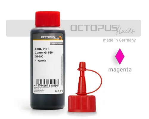 100ml Nachfülltinte für Canon GI-590, Pixma G1500, G2500, G3500, G4500 magenta