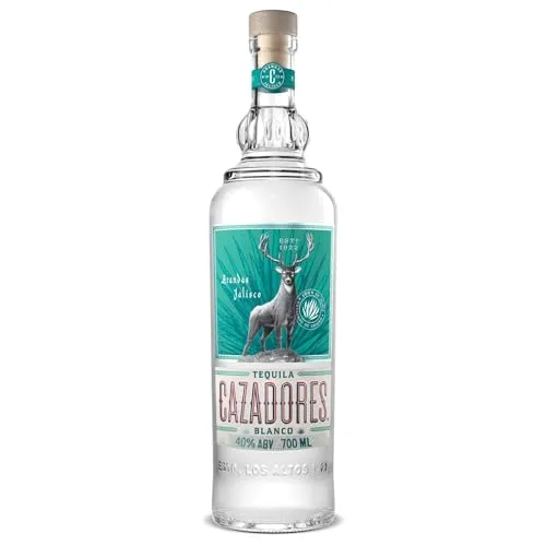 CAZADORES Tequila Blanco, 40% Alkoholgehalt, 70cl / 700ml, Doppelt Destillierter Alkohol aus 100% Blauer Weber-Agave
