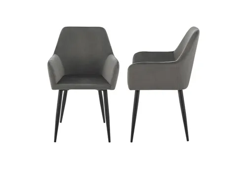 Esszimmerstühle ’Hollola’ 2er Set in grau von en.casa