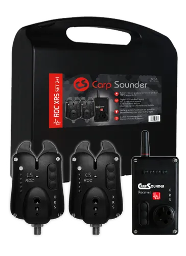 Carp Sounder ROC XRS ACC 2+1 Set im Transportkoffer - Bissanzeiger Set mit 2+1 Einheiten, inklusive praktischem Transportkoffer für anglerfreundliche Mobilität und Schutz.