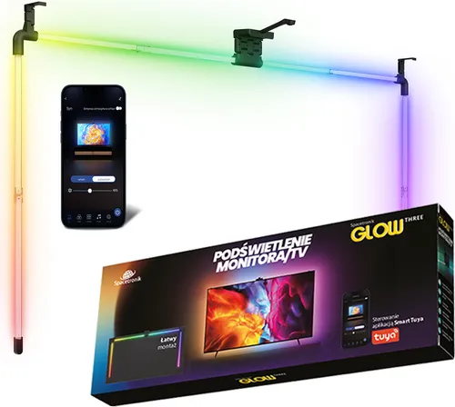 Hintergrundbeleuchtung des Spacetronik Glow Three 55