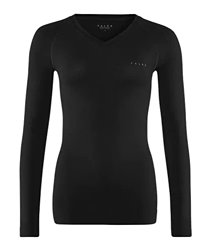Falke Damen Langarmshirt Wool-tech Light black L - Funktionsunterwäsche für Damen, thermoregulierende Merinowollmischung sorgt für angenehme Körpertemperatur und geruchshemmenden Komfort, ideal für sportliche Aktivitäten bei jedem Wetter.