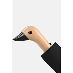 Kompakter Regenschirm mit Entengriff, Schwarz - Taschenschirm mit praktischem Entengriff, ideal für unterwegs und passt in jede Tasche.