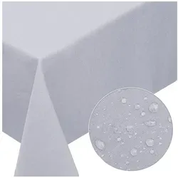 Melody Gartentischdecke in Leinen-Optik - Abwaschbare Tischdecke in grau/silber für Indoor und Outdoor, mit Fleckschutz und strapazierfähigem Material – ideal für jeden Anlass.