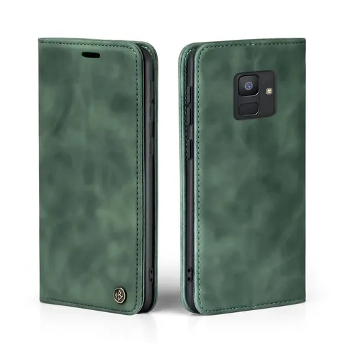 Handy Hülle für Samsung A6 2018 Handyhülle Klapp Magnet Cover Case Türkis
