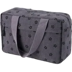 Kosmetiktasche Cord Damen Grau-c - Praktische Kosmetiktasche aus weichem Cord in Grau-c für Reisen und Alltag. Mit 3 Innenfächern und einer Fronttasche für Ordnung – maschinenwaschbar und langlebig. Ideal für Make-up und Pflegeprodukte.