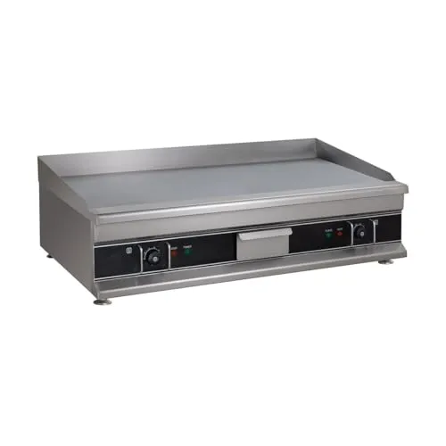 GastroHero Elektro-Grillplatte Eco 998x398 glatt - Langlebiges Tischgerät - Grills, glatte Elektro-Grillplatte mit robustem Edelstahlgehäuse, ideal für hygienisches Arbeiten dank Spritzschutz und Fettfangrinne.