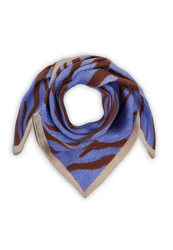 CODELLO Dreieckstuch, Animal-Print Design, Blau/Braun - Stylisches Dreieckstuch im modernen Animal-Print. Aus weichem Textilgewebe für optimalen Tragekomfort. Vielseitig tragbar als Halstuch oder Schal – ein elegantes Accessoire für jeden Anlass.