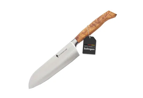 KÜCHENSCHARF Santokumesser 16 cm mit Olivenholzgriff
