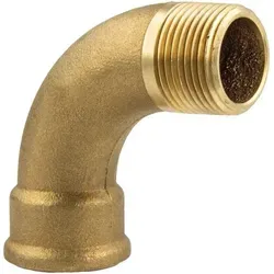 Tecuro Bogen 90° Lang, Innengewinde Rp X Außengewinde G 3/4 Zoll - Ms-blank Cw617n