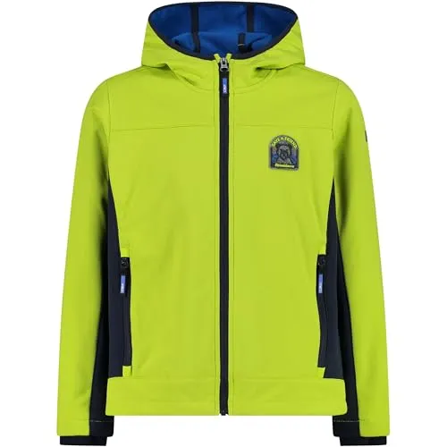 CMP Kinder Hoodie Jacke Größe 140 in Grün - Funktionsjacken: Vielseitige Softshelljacke, ideal für Outdoor-Aktivitäten, mit hohem Tragekomfort und modernem Design.