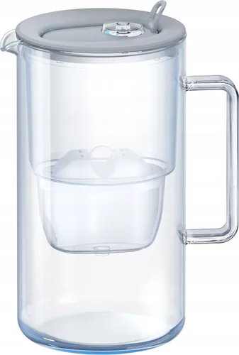 Aquaphor Glass 2.5l Filterkanne mit Maxfor+ MG Kartusche, grau