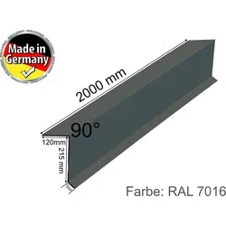 Dachblech Ortgangblech 2m Alu Grau 7016