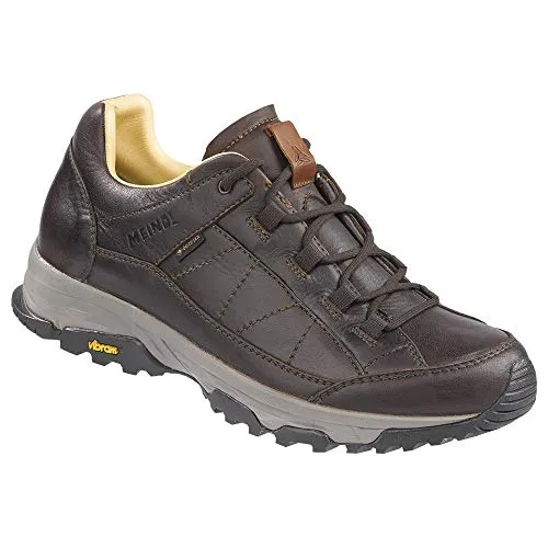 Meindl Melosa Identity Wanderhalbschuhe - Dunkelbraun UK 9 (EU 43) - Edle Wanderhalbschuhe aus hochwertigem Anilinleder mit individueller Herkunftsnummer. Die Goretex Membrane sorgt für optimalen Komfort, während die Vibram Sohle besten Halt bietet – ideal für Outdoor-Aktivitäten.