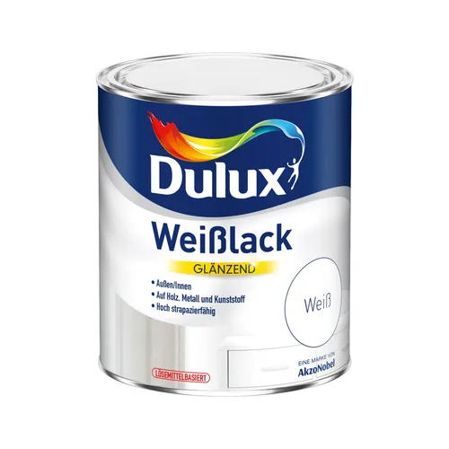 Dulux Weißlack Endlack Schlussanstrich Wetterschutz Universal Weiß Glanz 375 ml