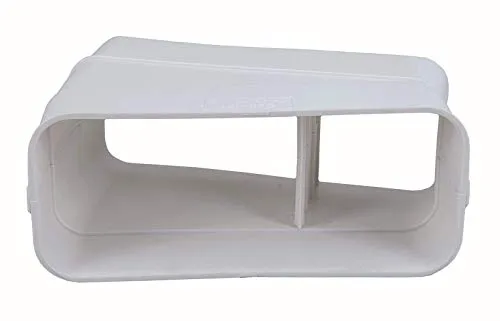 Flachkanal 222x89 mm Abluft Rohrbogen 15° Waagerecht Muffe einseitig OptimAiro *562572