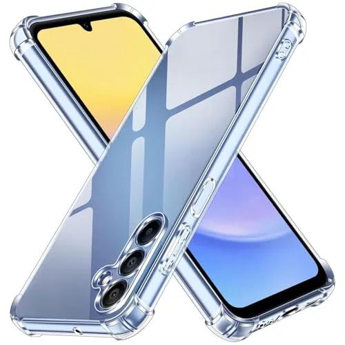CoolGadget Rugged Handyhülle für Samsung Galaxy A15 4G / 5G Rugged Case, stoßdämpfende TPU Hülle Transparent Klar, kompatibel mit Samsung Galaxy A15 4G / 5G (6,5 Zoll)