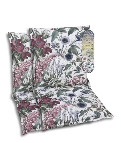 GO-DE Textil Polsterauflagen für Niederlehner-Gartenstühle - Bequeme 2er-Set Polsterauflagen (100 x 50 x 7 cm) aus hochwertigem UV-beständigem Stoff, ideal für entspannte Stunden im Garten.