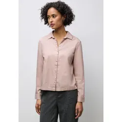 Hemdbluse STREET ONE, Damen, Gr. 42, faded rose, Web, 100% Baumwolle, unifarben, normal normal, V-Ausschnitt, Manschette, Blusen Hemdbluse, aus reiner Baumwolle