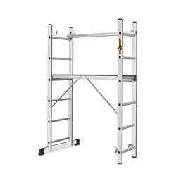 DRABEST Kleingerüst 2 x 6 Sprossen Aluminium