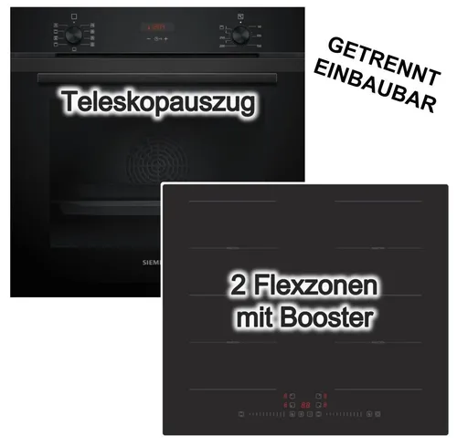 Siemens Backofen Hydrolyse + PKM Induktionskochfeld 60cm