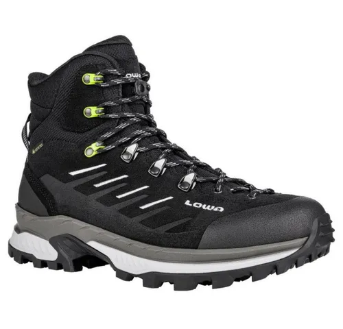 Lowa Randir GTX Mid Herren - Hochwertige Wanderschuhe in Schwarz/Grau, 46 EU - Wanderschuhe für Herren, ideal für Bergwanderungen. Mit LOWA® DYNAPU®+ Dämpfung und modernem Design für optimalen Komfort und Style.